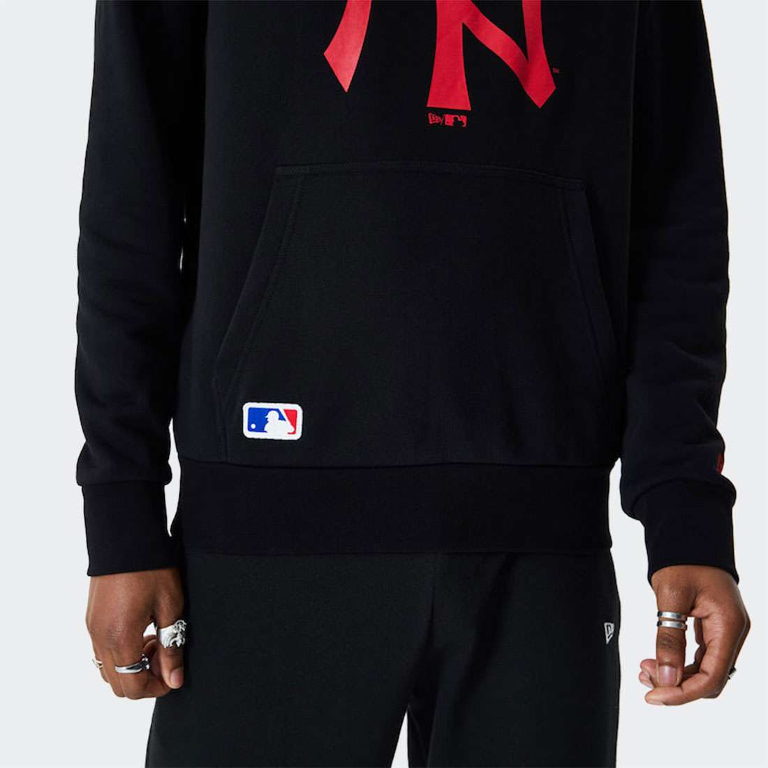 HOODIE NEW ERA NEW YORK YANKEES TEAM RED/ LOGO BLACK