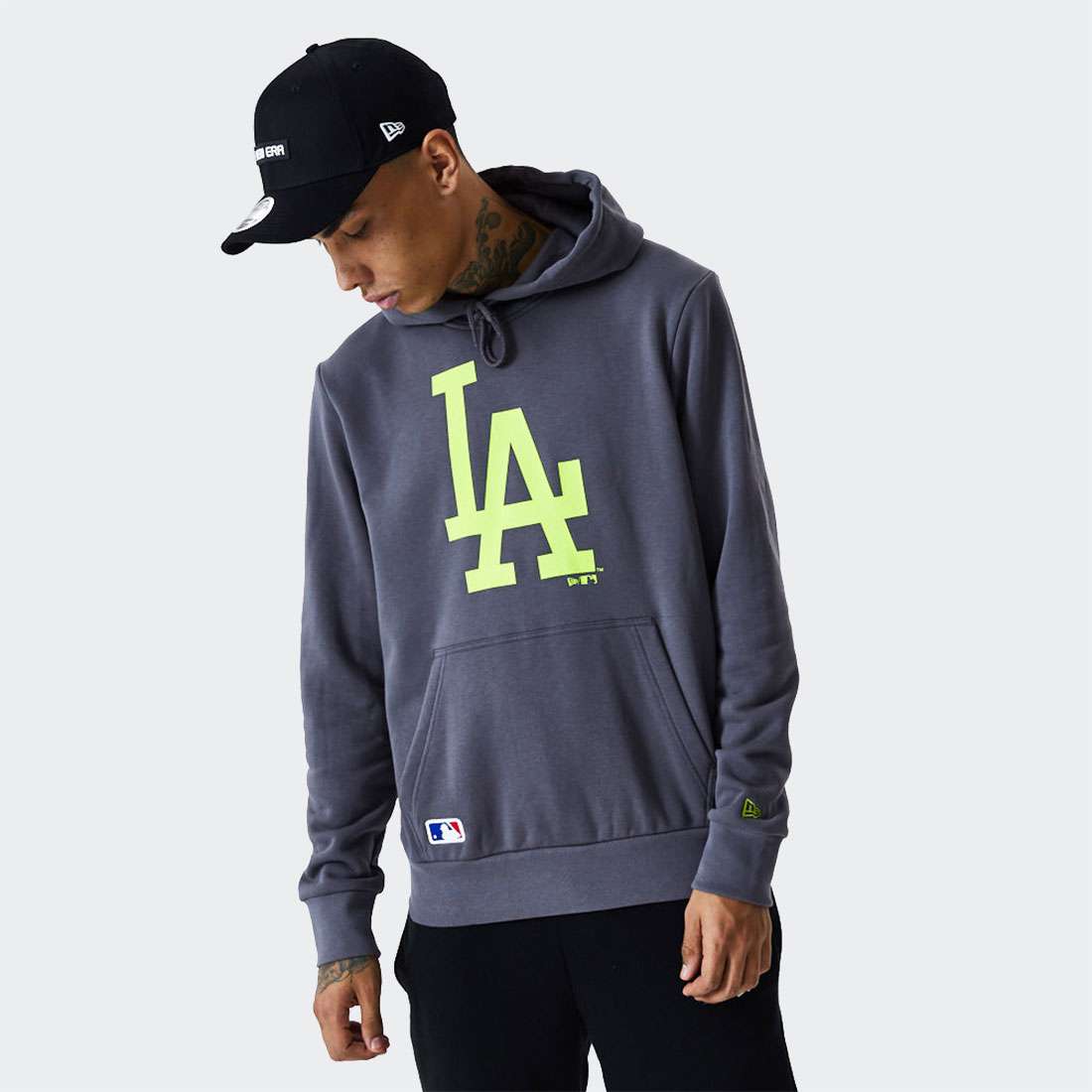 New Era Hoodie - Los Angeles Dodgers - Grey Melange