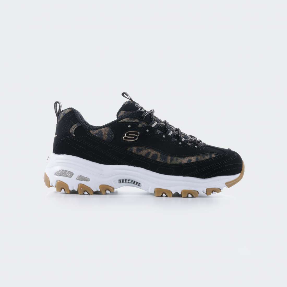 SKECHERS D.LITES 3.0 BLACK/LEOPARD