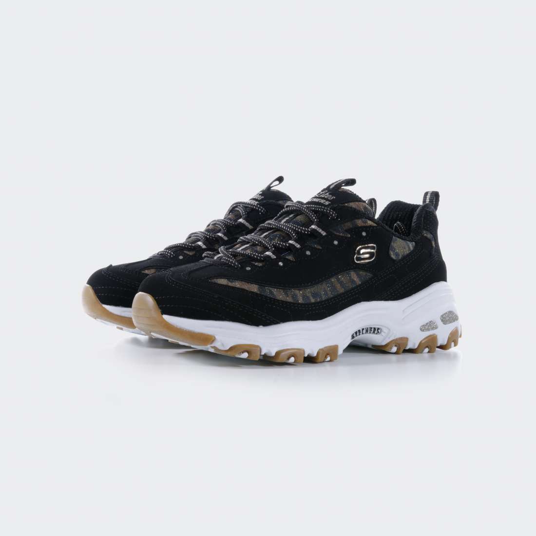 SKECHERS D.LITES 3.0 BLACK/LEOPARD