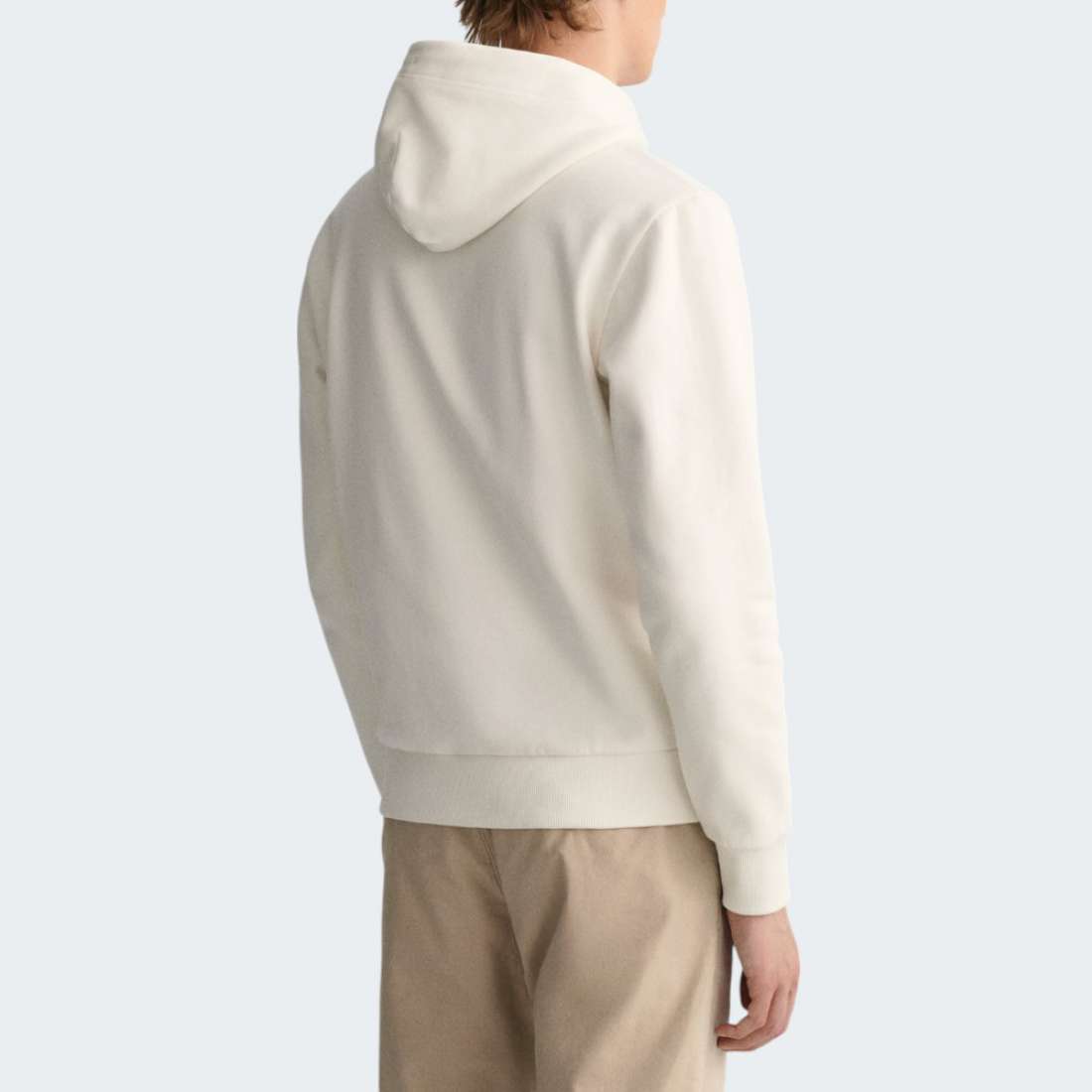 HOODIE GANT EMBOSSED CREAM