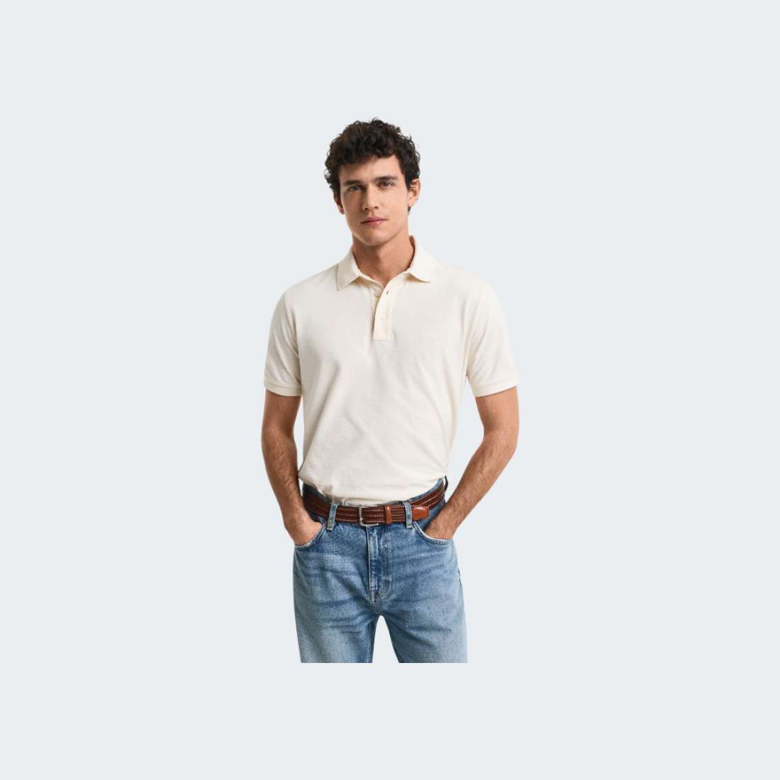 POLO GANT SUNFADED IVORY WHITE