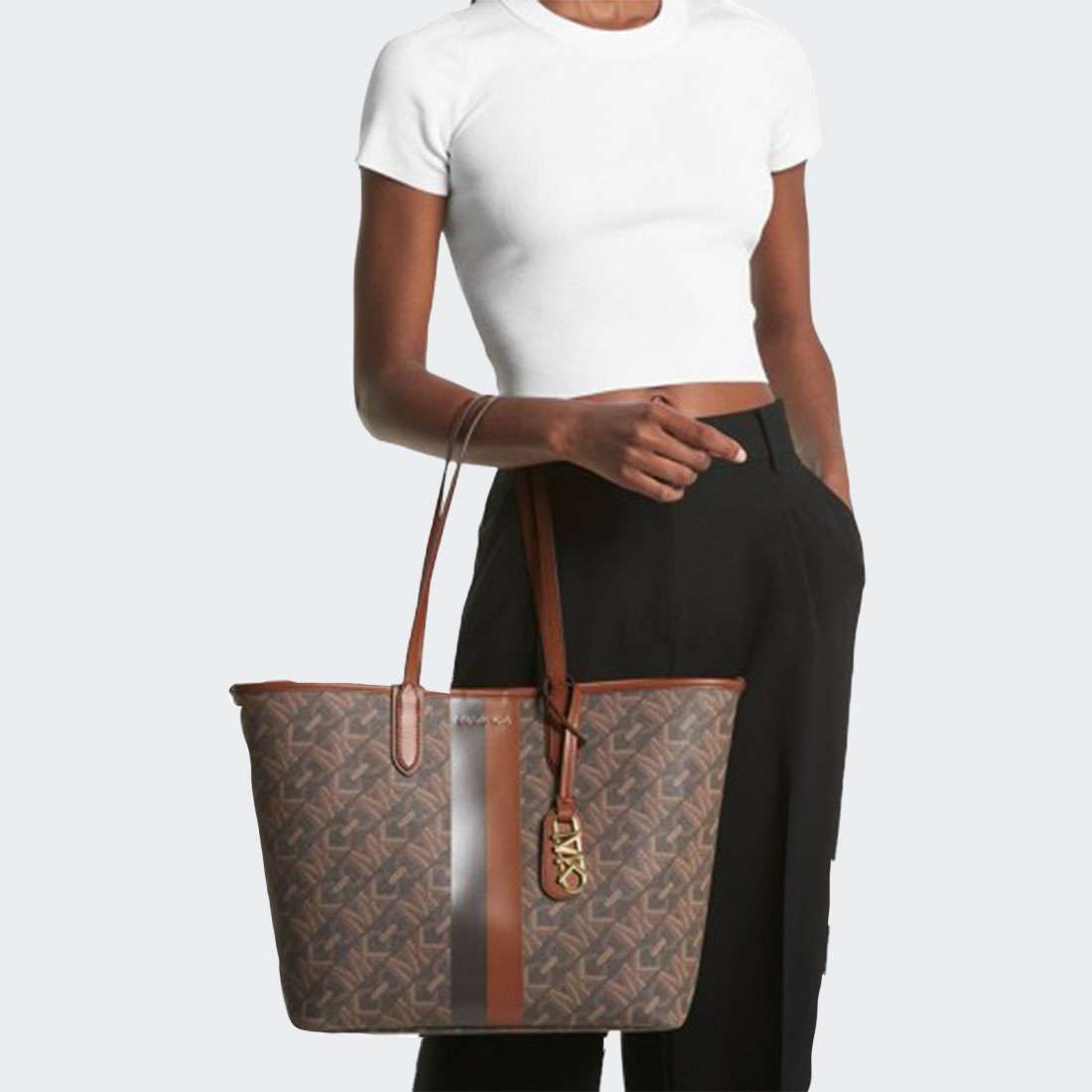 MALA MICHAEL KORS ELIZA LARGE TOTE BRN/LUGGAGE