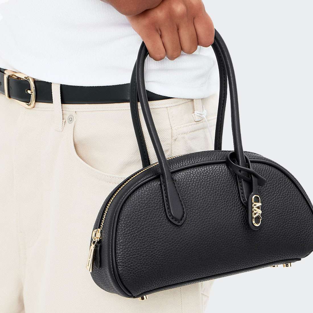 MALA MICHAEL KORS HANDLE SATCHEL BLACK