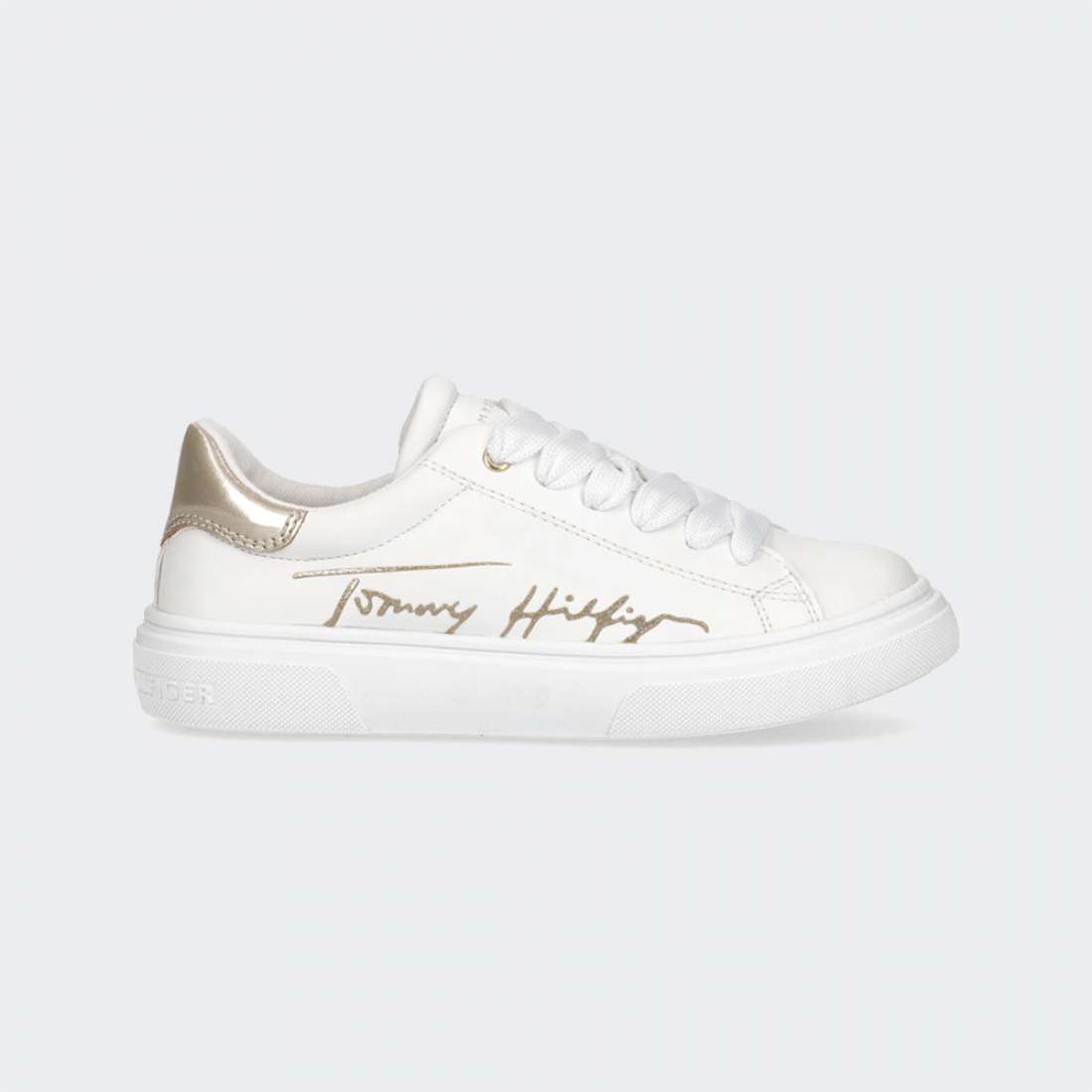 TOMMY HILFIGER LOW CUT LACE UP JUNIOR WHITE/PLATINIUM