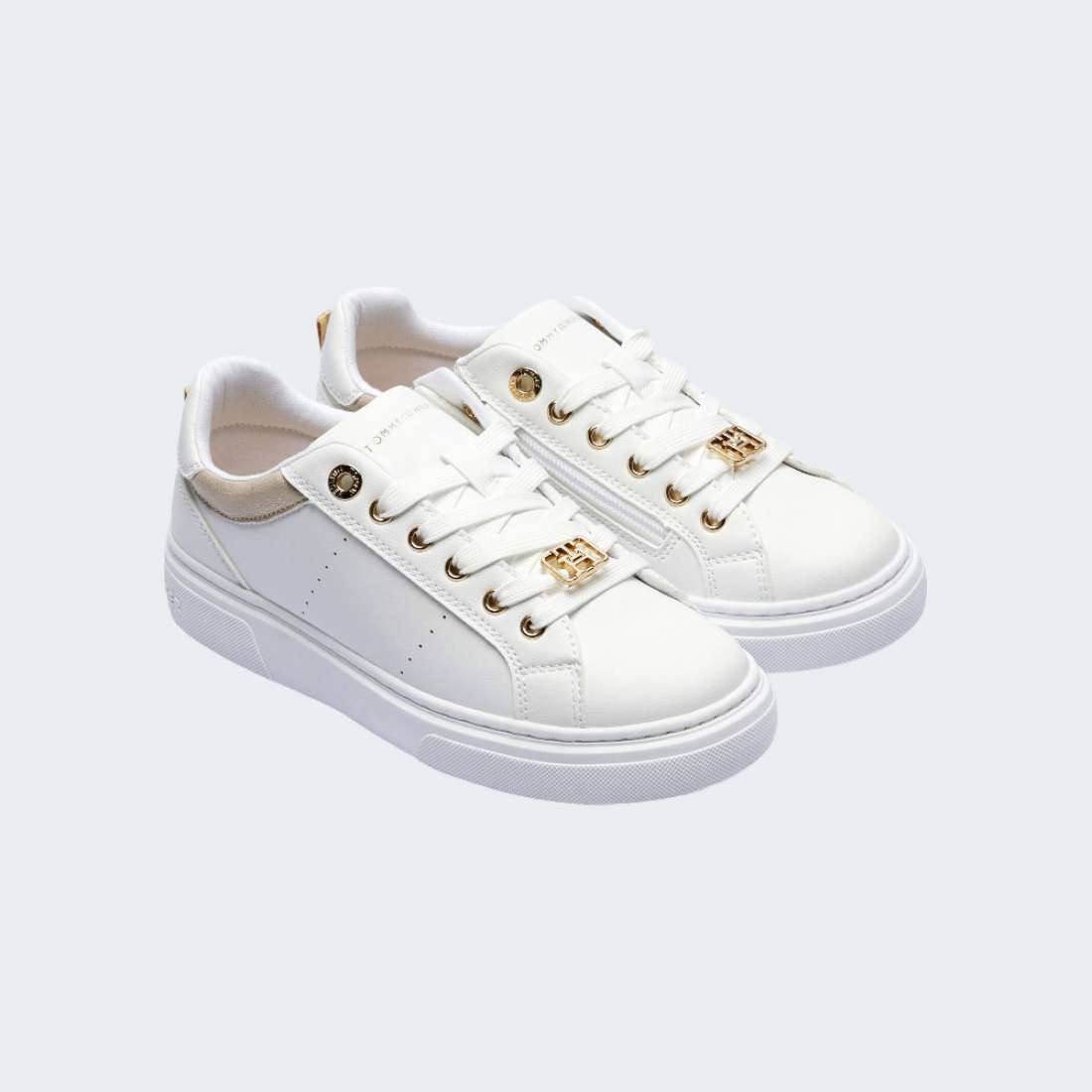 TOMMY HILFIGER LOW CUT WHITE/PLATINUM