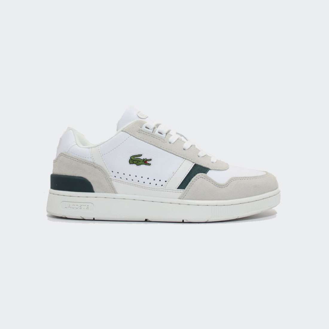 LACOSTE T-CLIP OFF WHITE/DK GRN