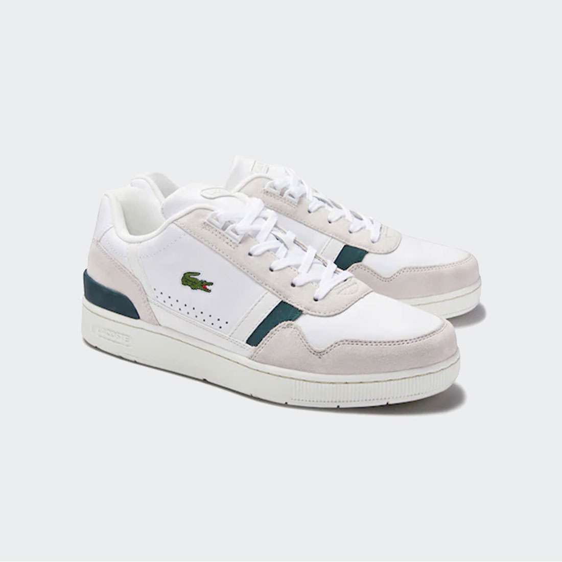 LACOSTE T-CLIP OFF WHITE/DK GRN