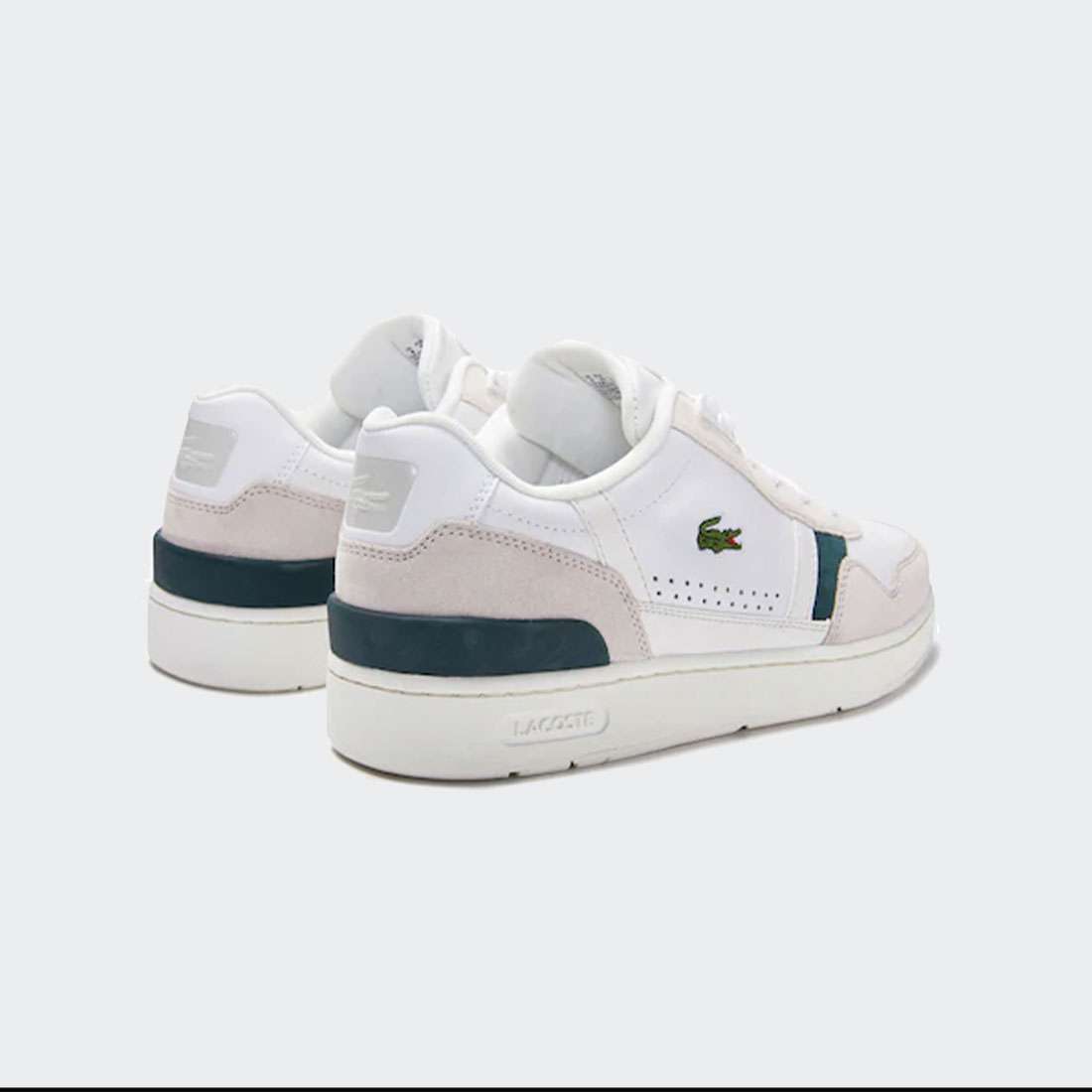 LACOSTE T-CLIP OFF WHITE/DK GRN