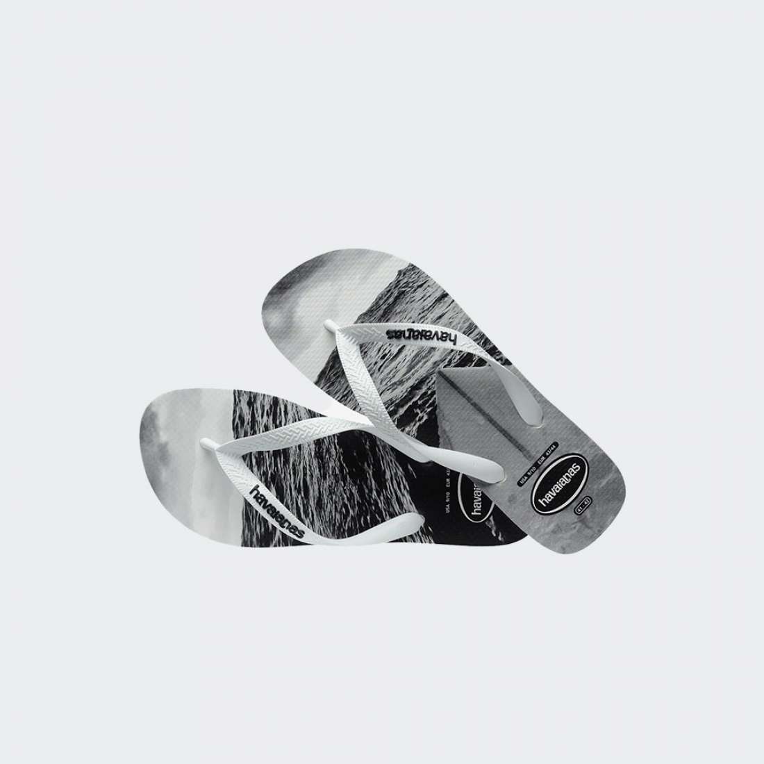 HAVAIANAS HYPE WHITE/WHITE/BLACK/GREY