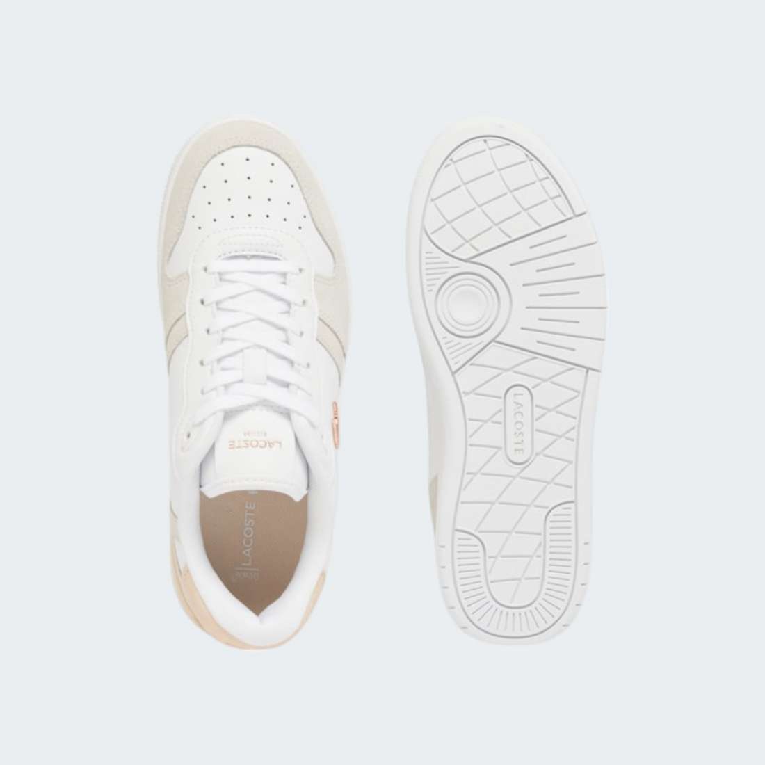 LACOSTE W T-CLIP SNEAKERS BLUSH WHT/LT PNK