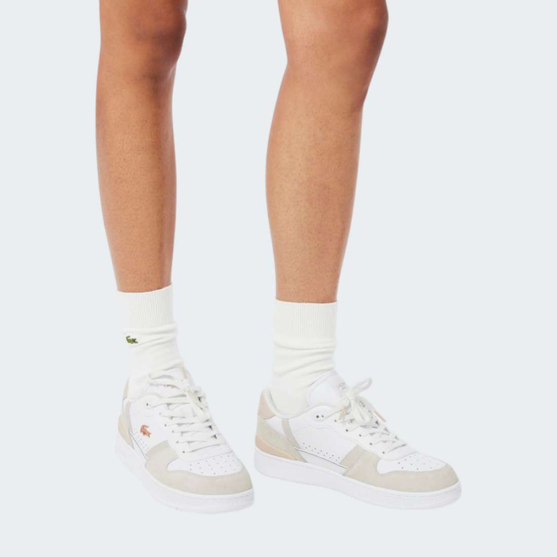 LACOSTE W T-CLIP SNEAKERS BLUSH WHT/LT PNK