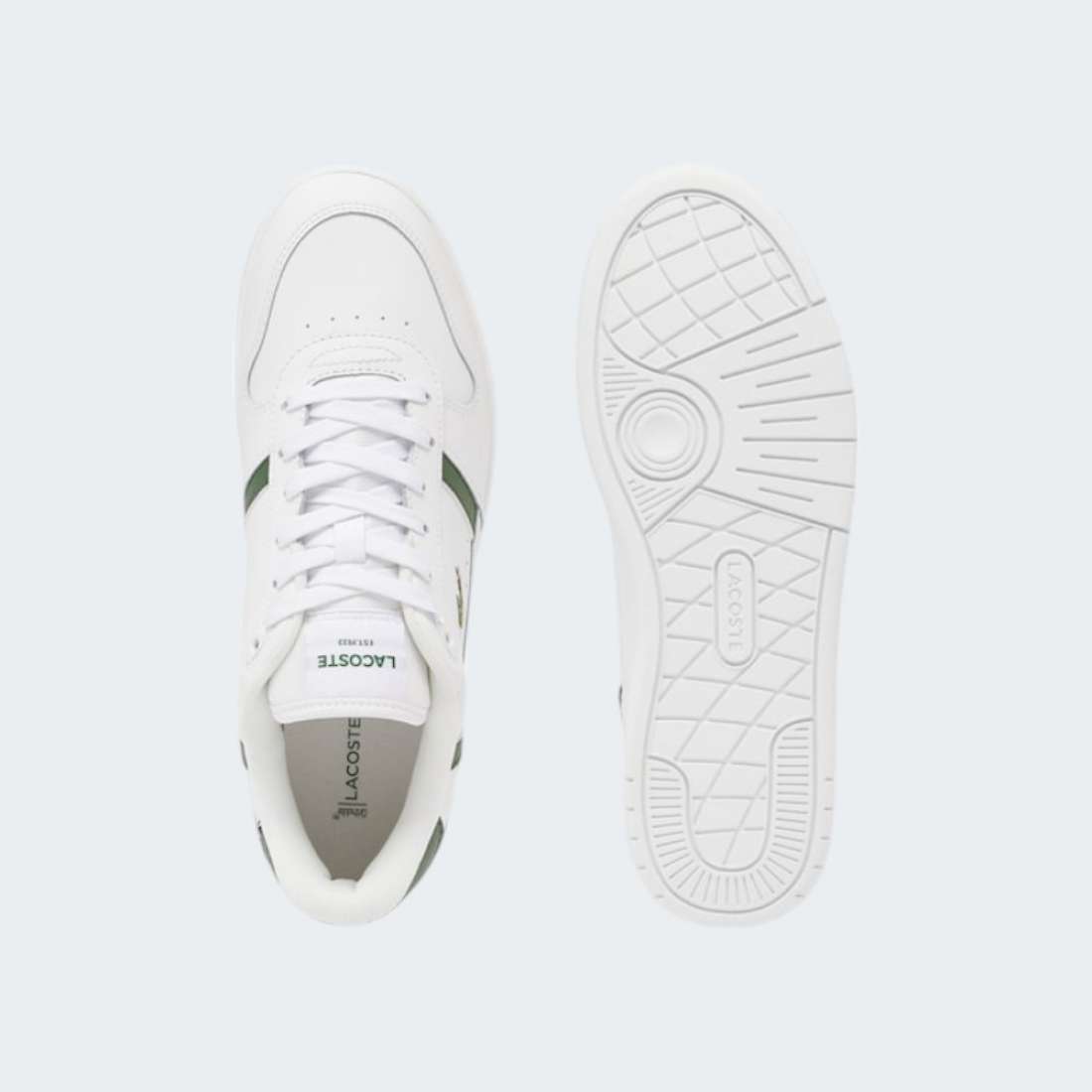 LACOSTE T-CLIP SET SNEAKERS WHT/DK GRN