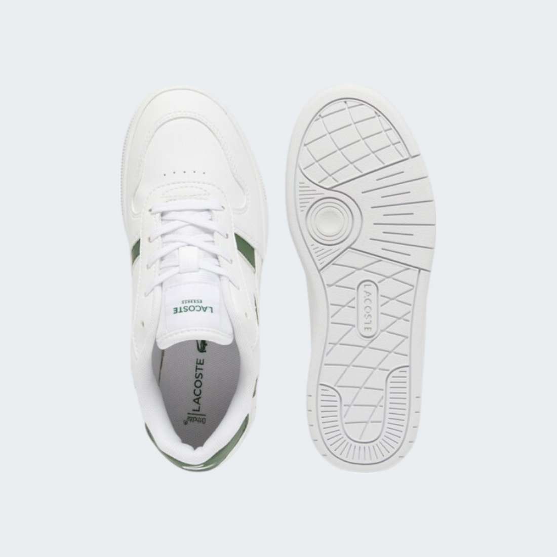 LACOSTE C T-CLIP WHT/ DK GRN