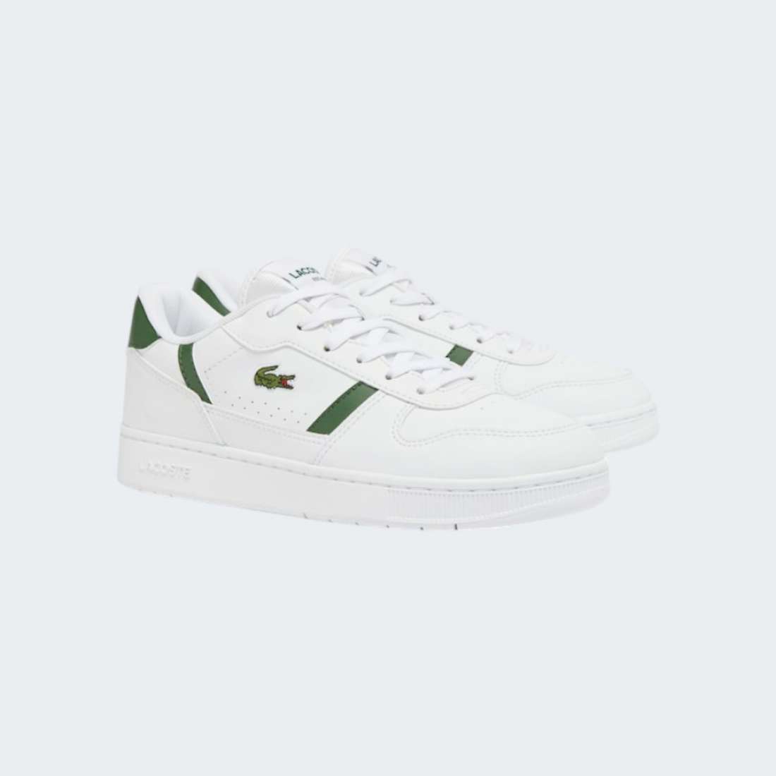 LACOSTE J T-CLIP WHT/ DK GRN