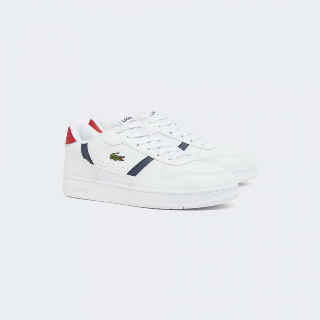 LACOSTE T-CLIP WHT/RED/NVY