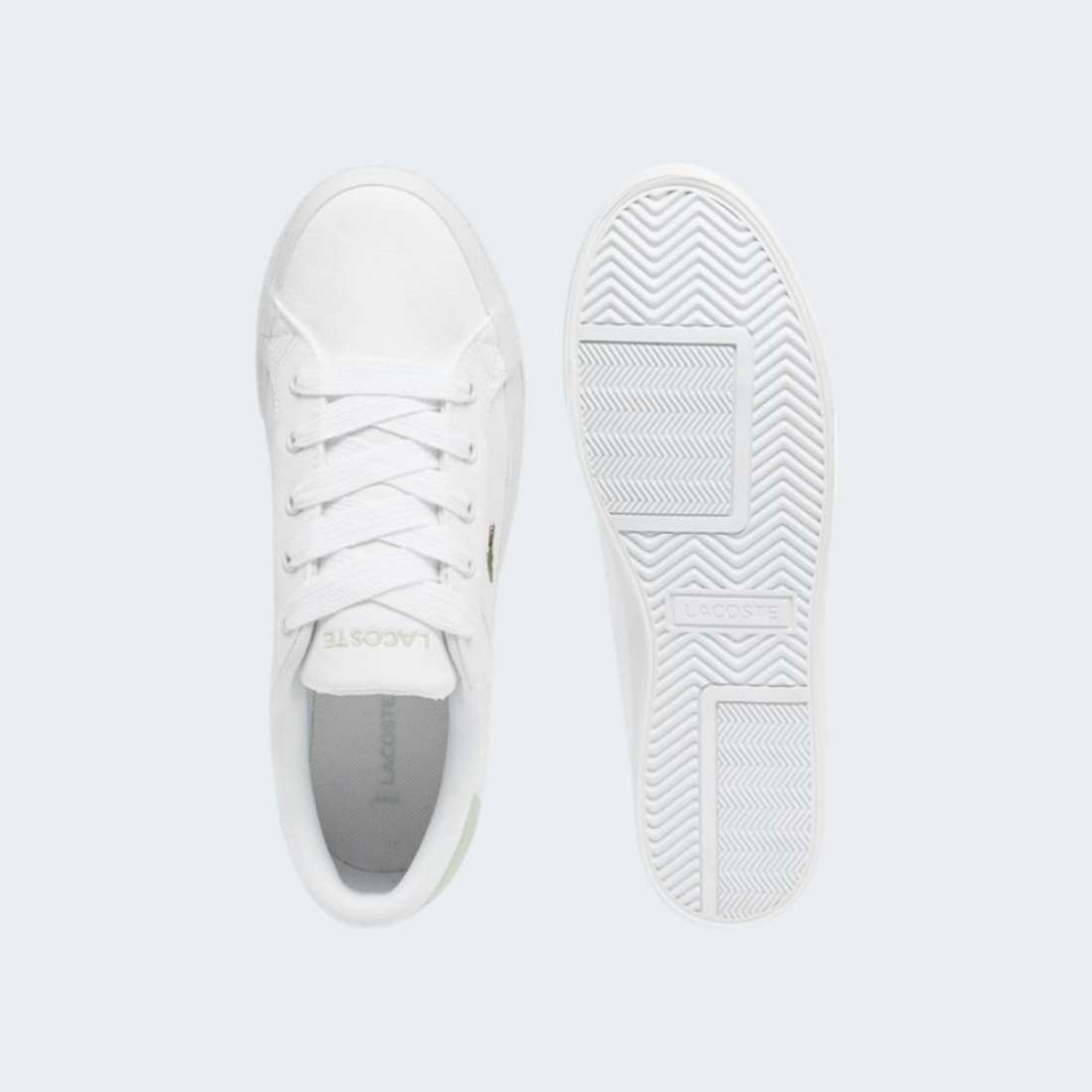 LACOSTE ZIANE PLATFORM WHT/LT GRN