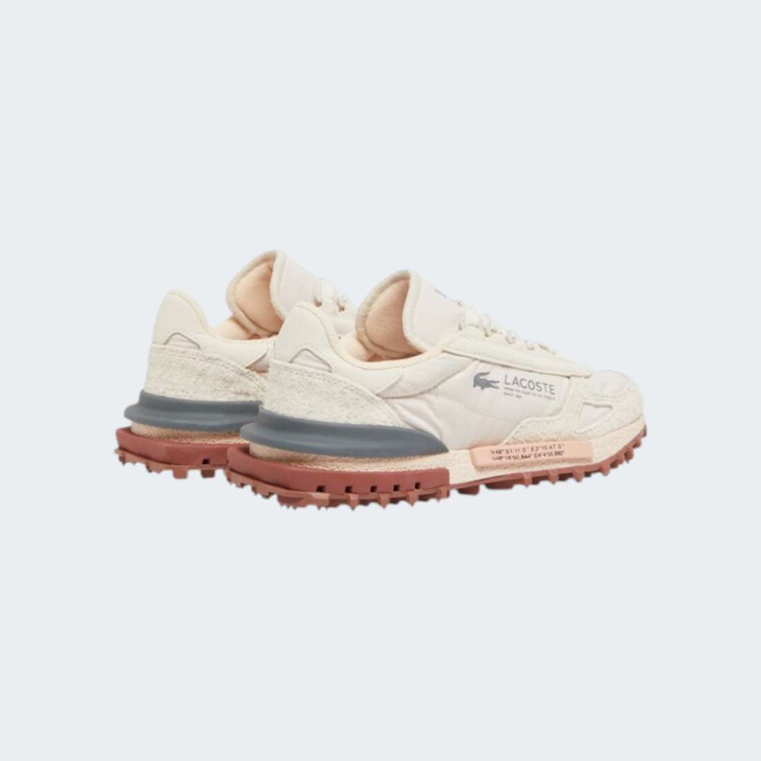 LACOSTE ELITE ACTIVE OFF WHT/LT PNK