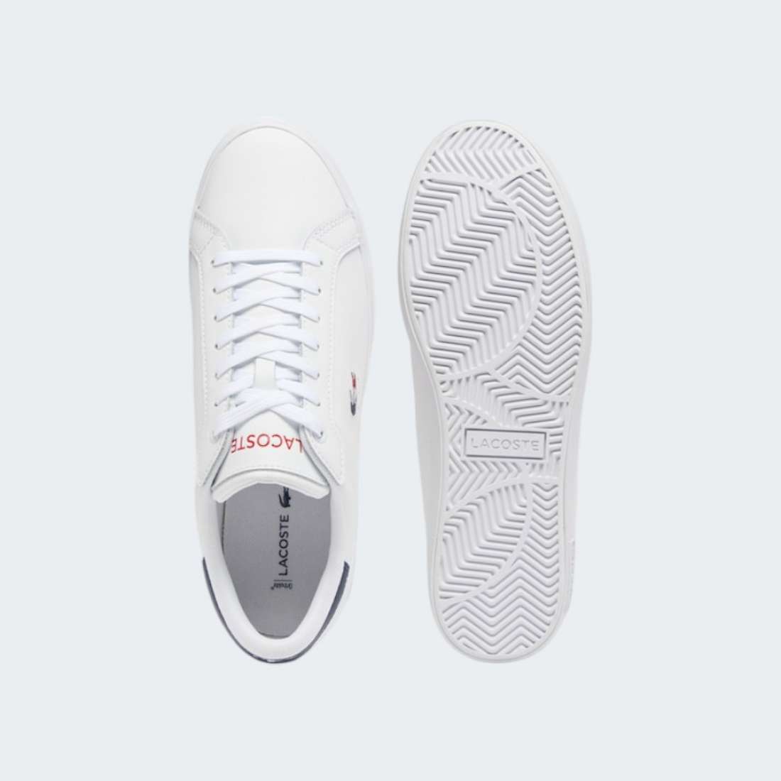 LACOSTE POWERCOURT WHT/NVY/RED