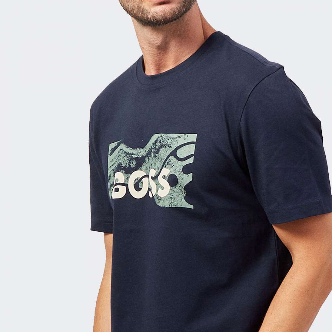 TSHIRT BOSS BUILDING DARK BLUE