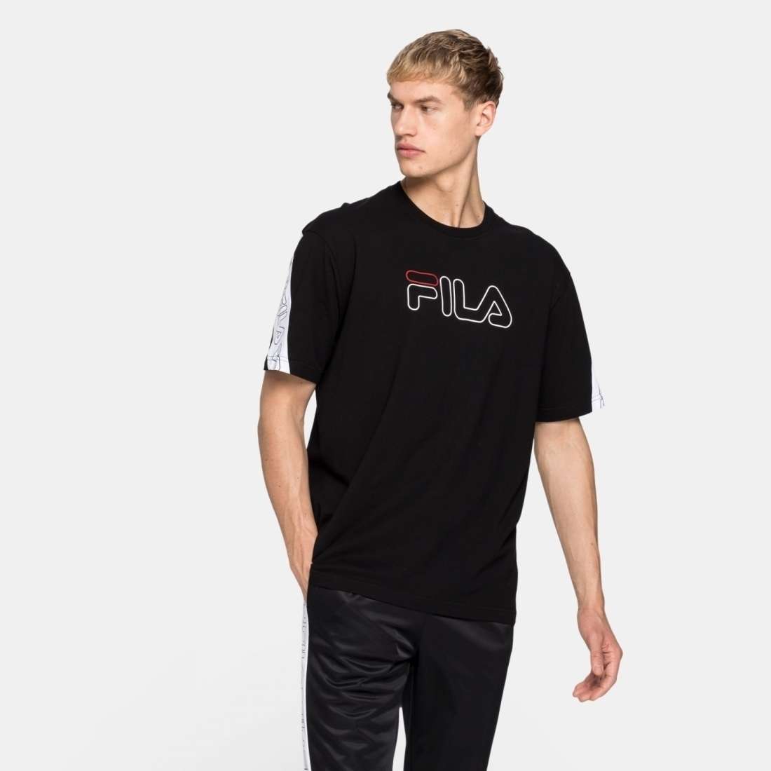 TSHIRT FILA LOE BLACK/BRIGHT WHITE