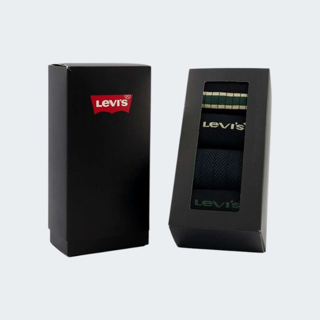 PACK 4 MEIAS LEVIS GIFTBOX GREEN/BLACK COMBO