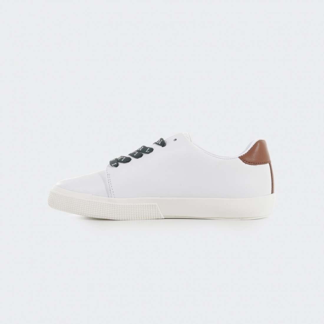 RALPH LAUREN JOANA LEATHER TRAINER WHITE