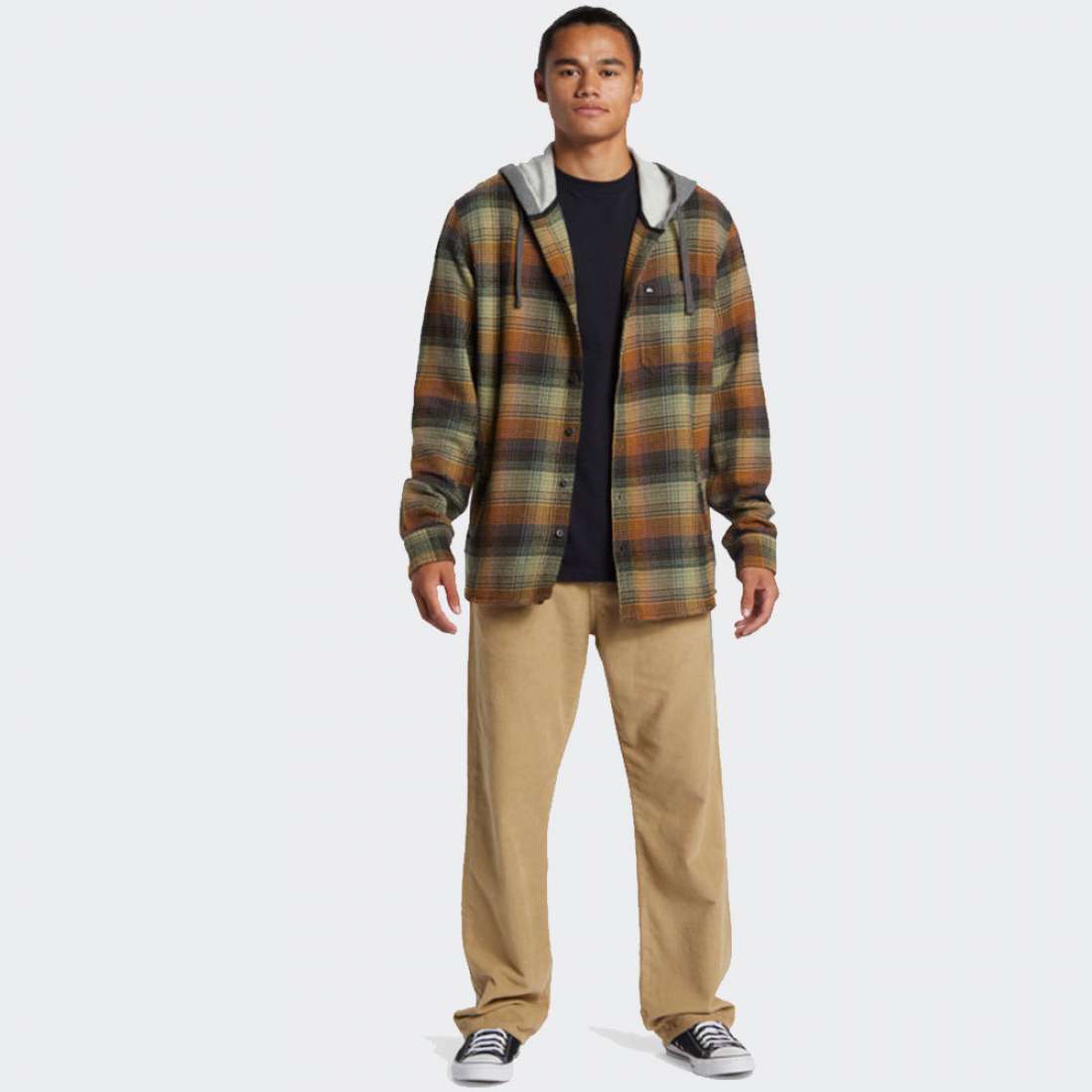 CAMISA QUIKSILVER SANDBAR FLANNEL GRAPE LEAF/SANDBAR