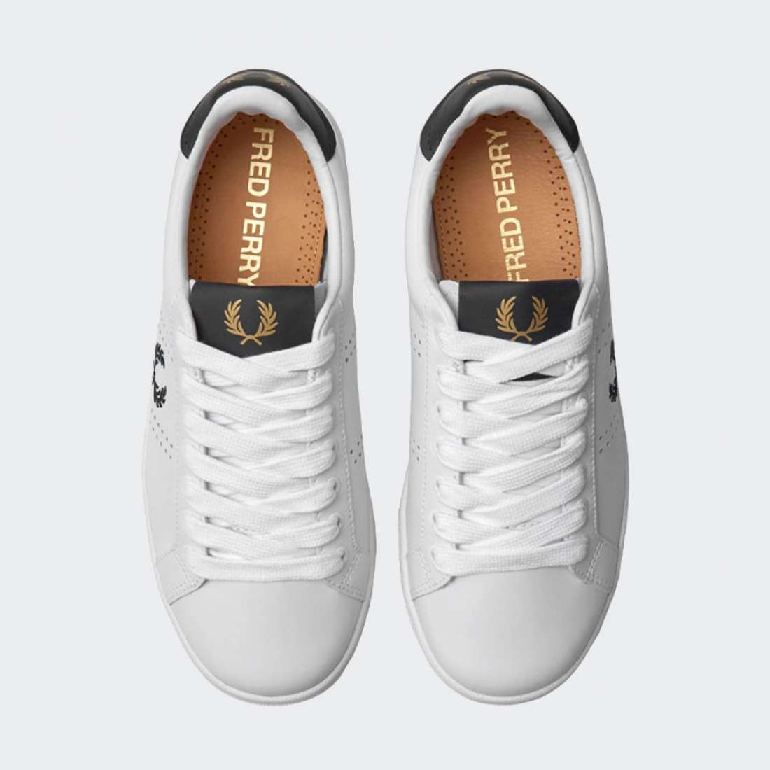 FRED PERRY B721 LEATHER WHITE