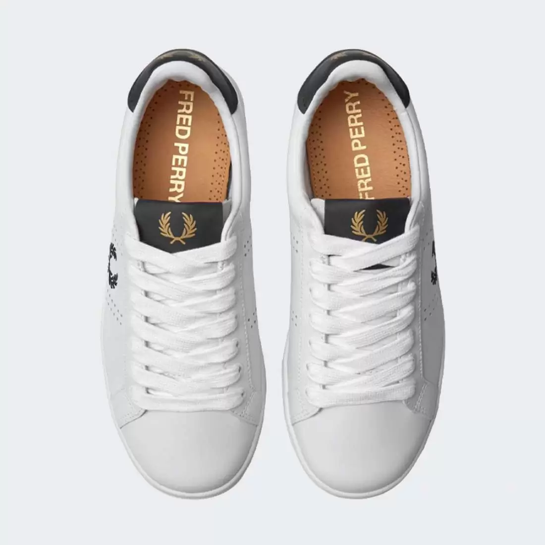 FRED PERRY B721 LEATHER WHITE