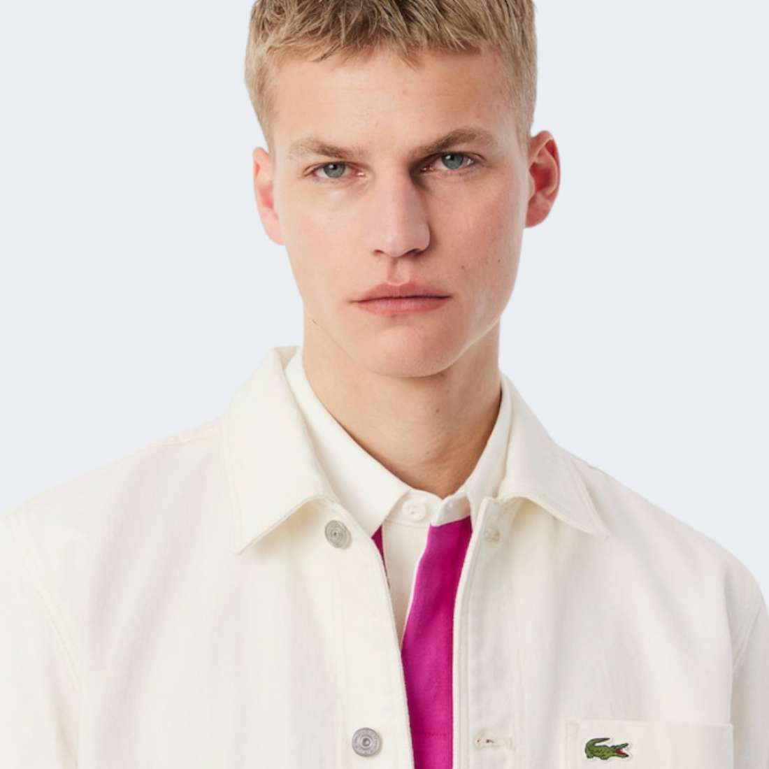 CAMISA LACOSTE WOVEN FLOUR