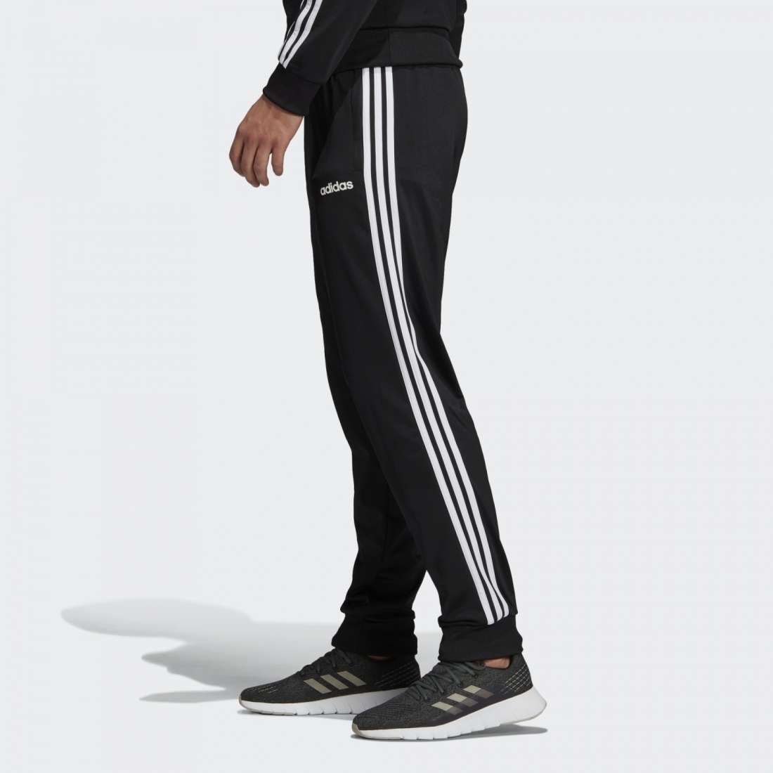 CALÇAS ADIDAS TRICÔ ESSENTIALS 3-STRIPES BLACK/WHITE