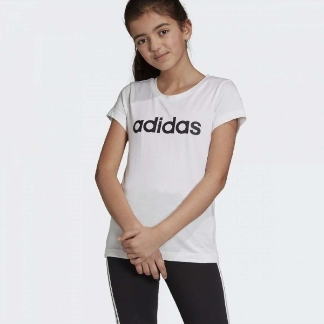 TSHIRT ADIDAS LINEAR ESSENTIALS WHITE/BLACK