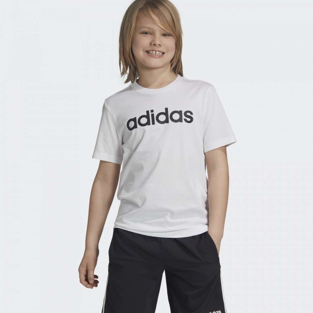 TSHIRT ADIDAS ESSENTIALS LINEAR LOGO K WHITE/BLACK