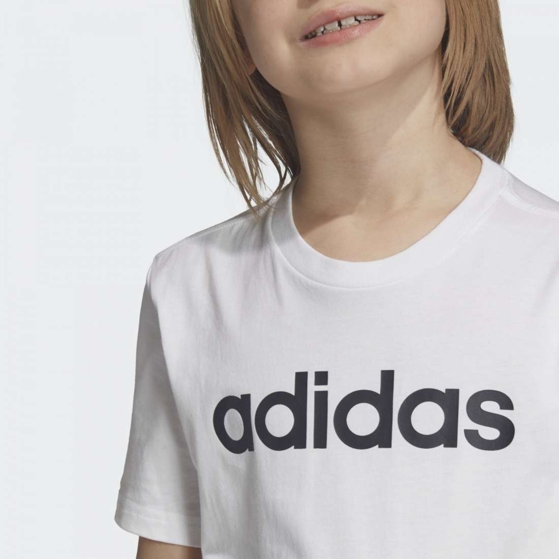 TSHIRT ADIDAS ESSENTIALS LINEAR LOGO K WHITE/BLACK