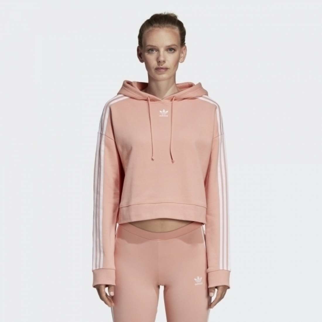 HOODIE ADIDAS CROPPED DUST PINK