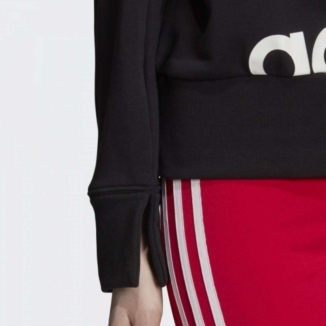 HOODIE ADIDAS CROPPED BLACK