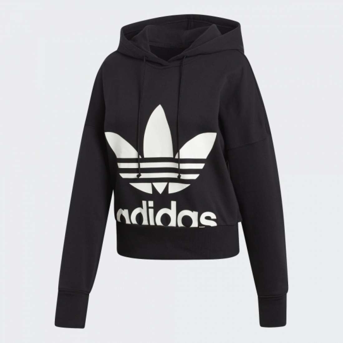 HOODIE ADIDAS CROPPED BLACK