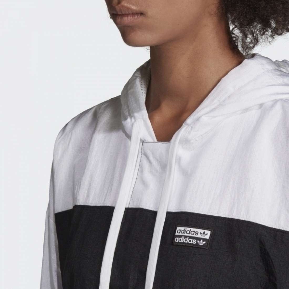 HOODIE ADIDAS WINBREAKER WHITE / BLACK