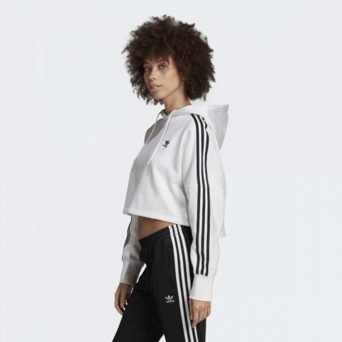 HOODIE ADIDAS CROPPED WHITE