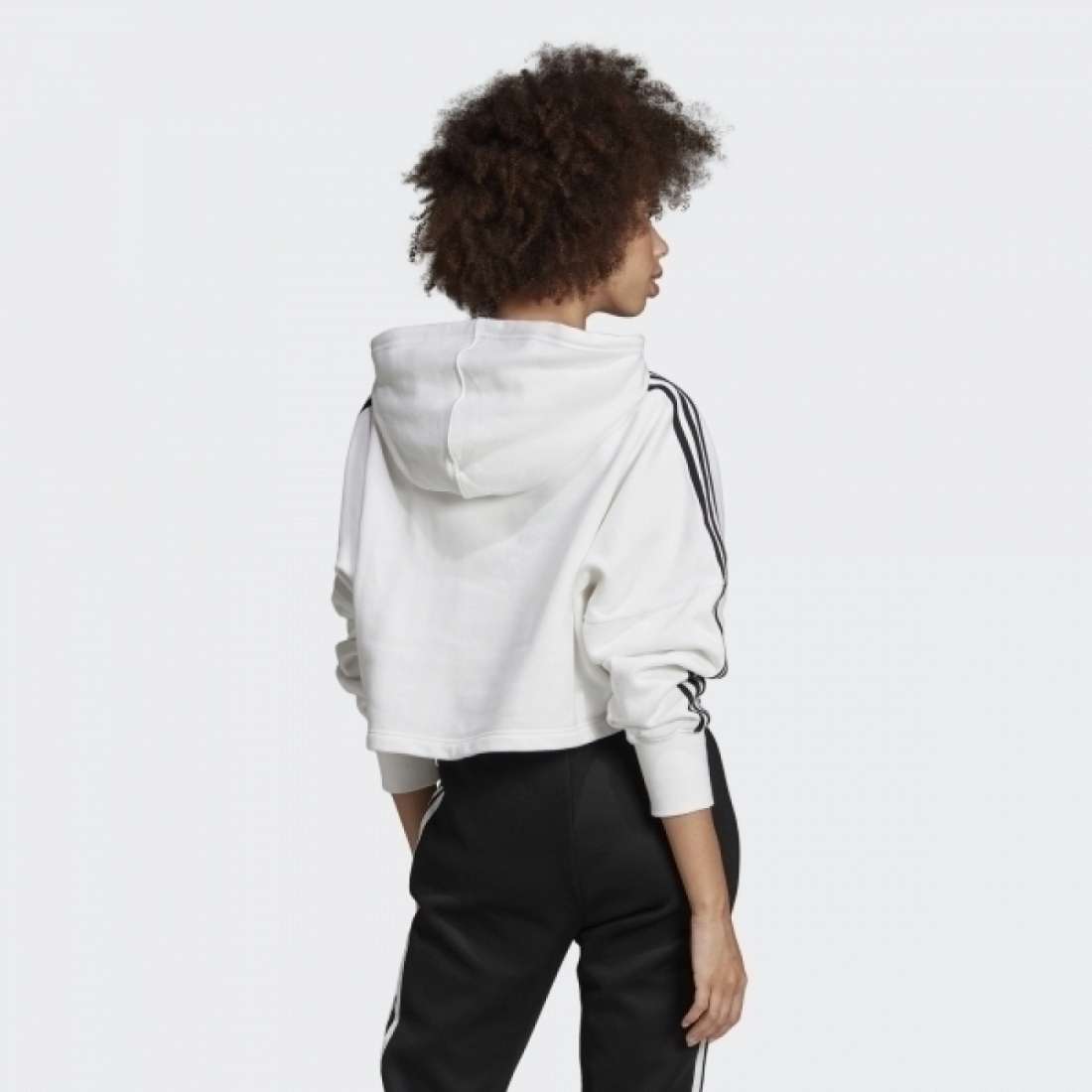 HOODIE ADIDAS CROPPED WHITE