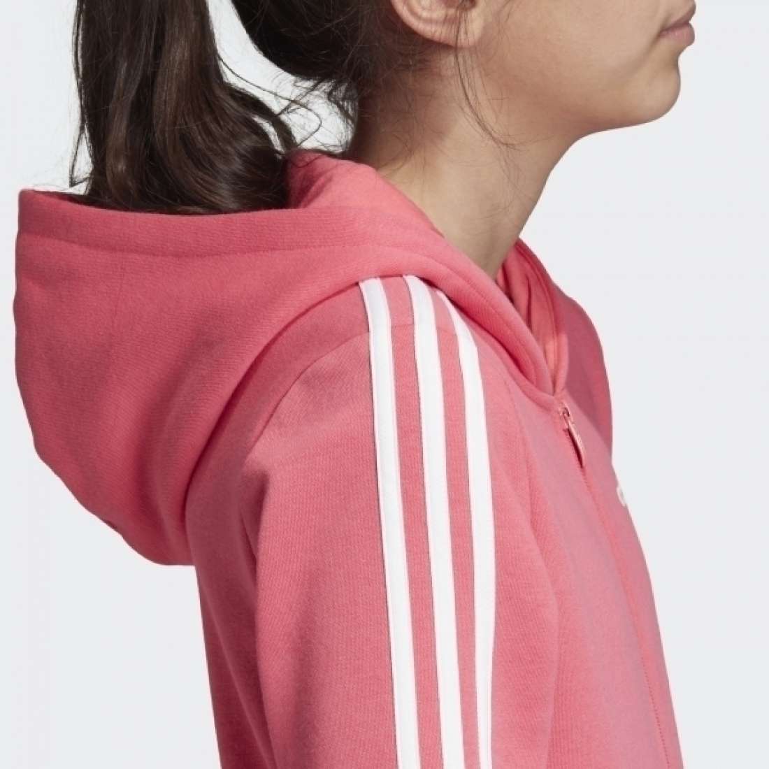 CASACO ADIDAS 3 STRIPES K REAL PINK / WHITE