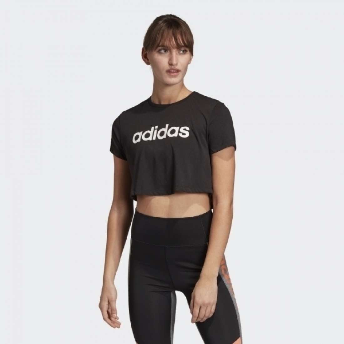 TSHIRT ADIDAS CROPPED W BLACK/WHITE