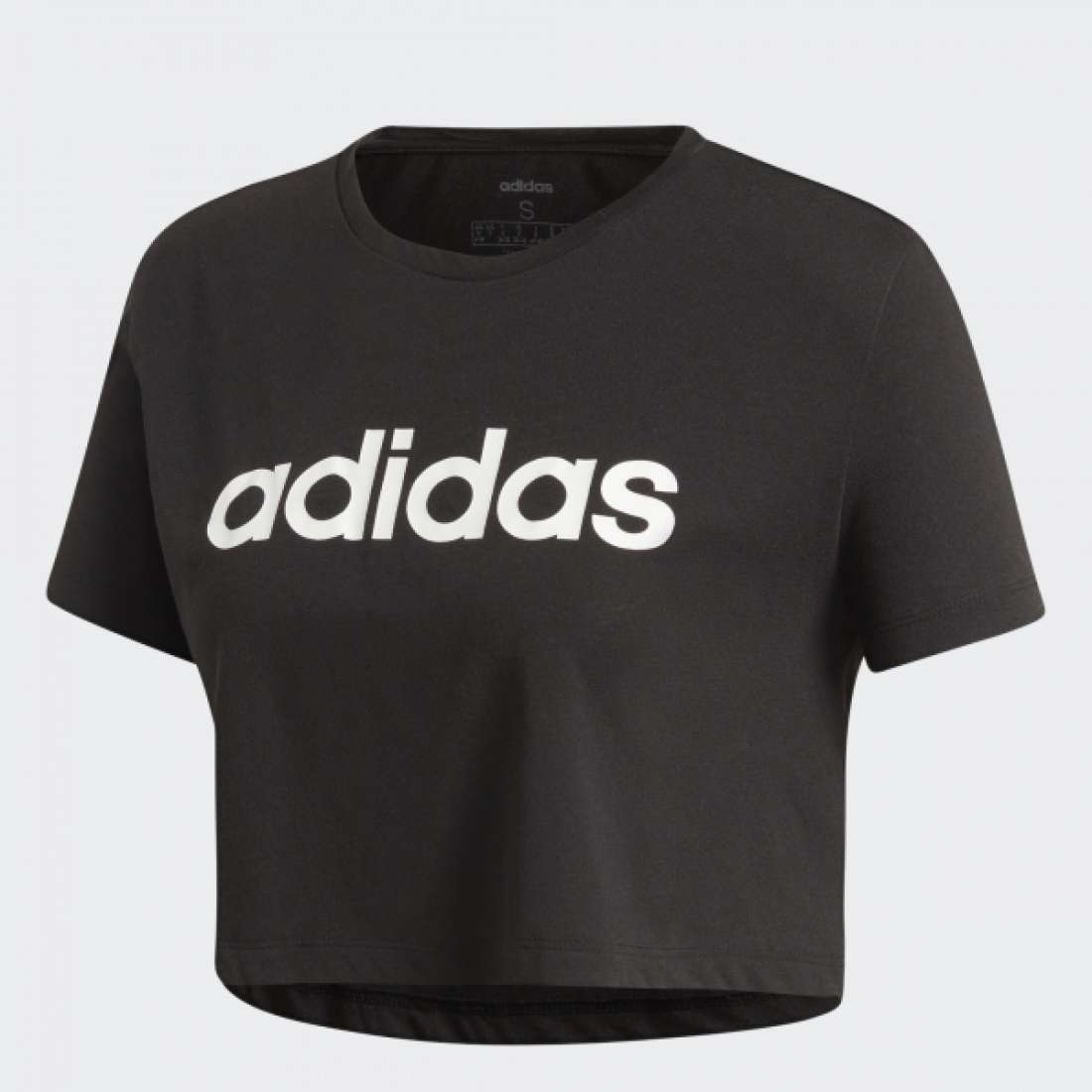 TSHIRT ADIDAS CROPPED W BLACK/WHITE