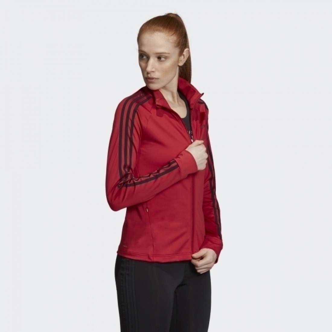 CASACO ADIDAS 3 STRIPES RED/BLACK