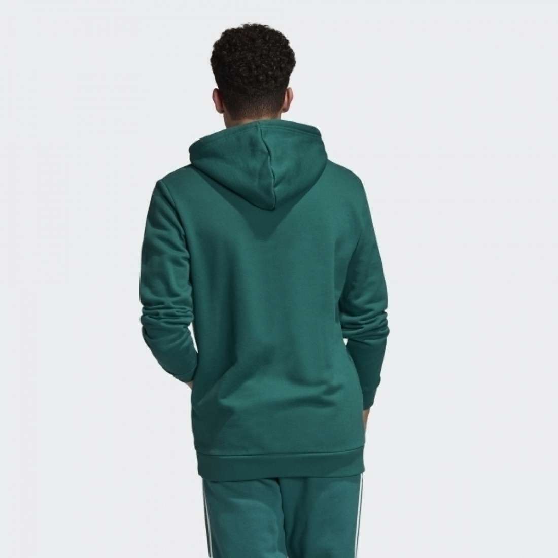 HOODIE ADIDAS TREFOIL NOBLE GREEN / WHITE