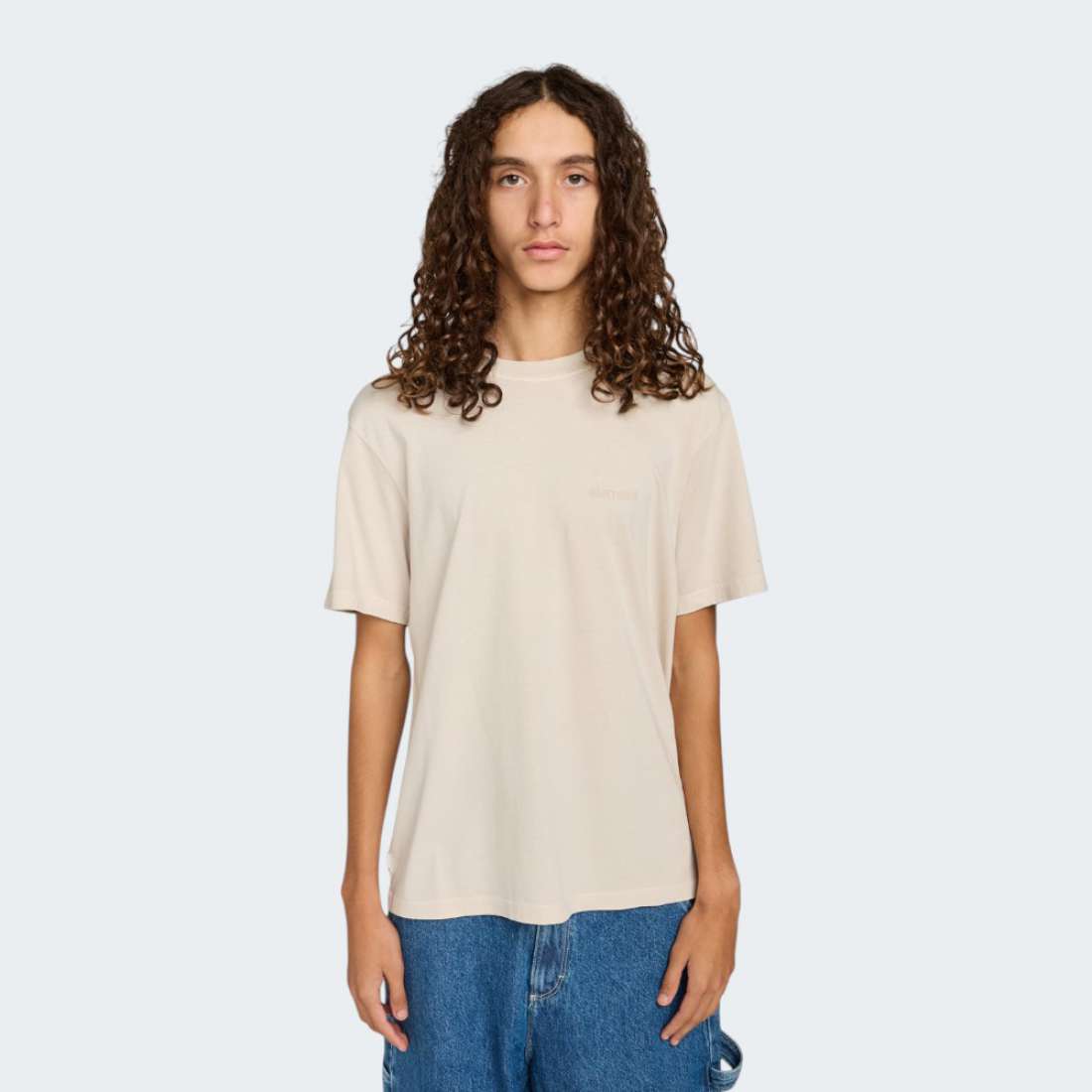 TSHIRT ELEMENT BASIC POCKET PIGMENT OAT MILK