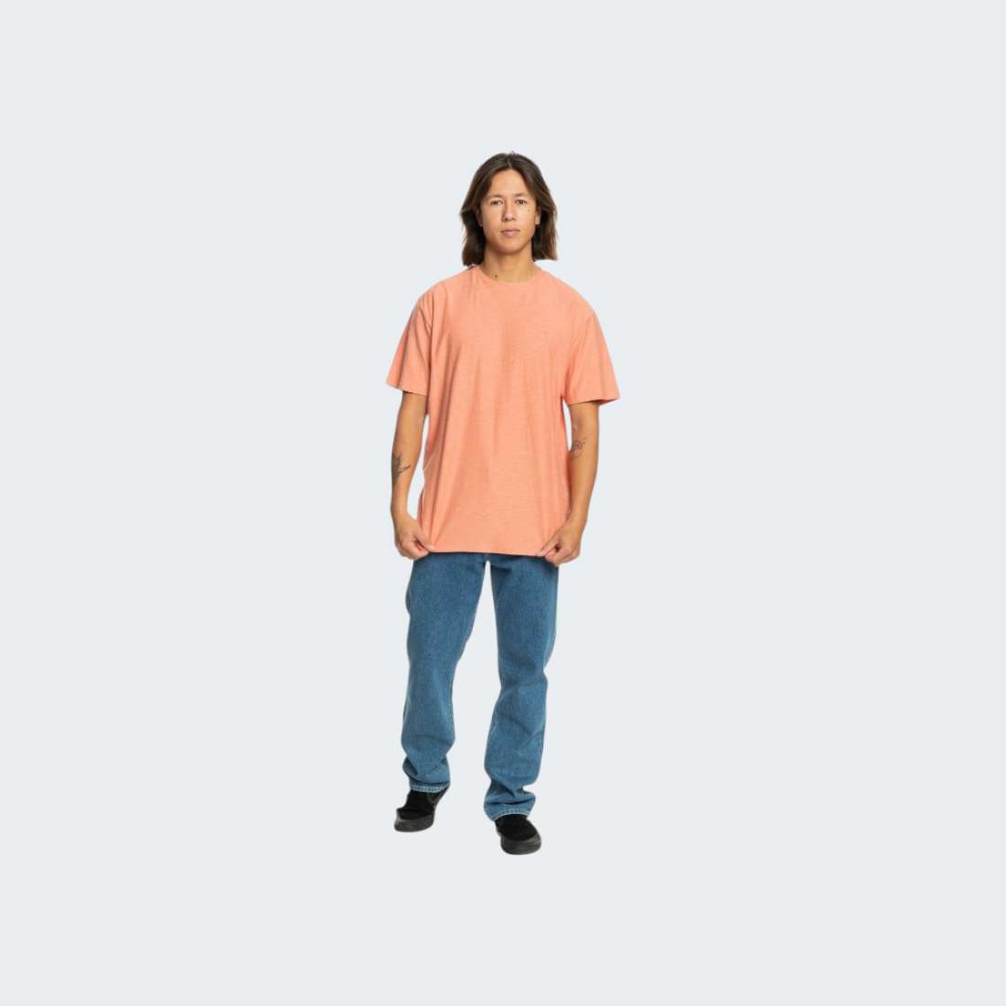 TSHIRT QUIKSILVER SLUB ROUNDNECK PEACH PARFAIT