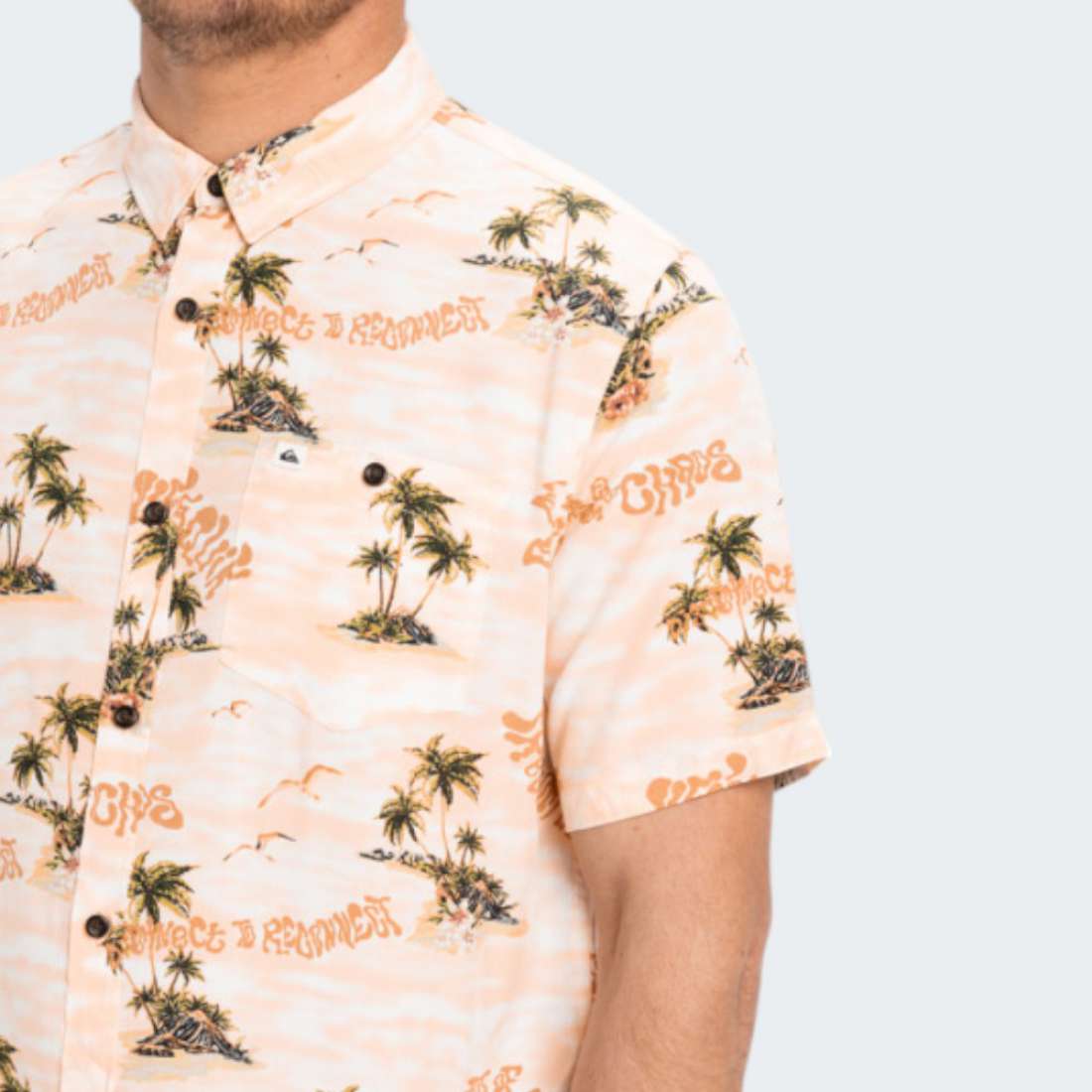 CAMISA QUIKSILVER SAFE PARADISE PEACH PARFAIT NATURAMA