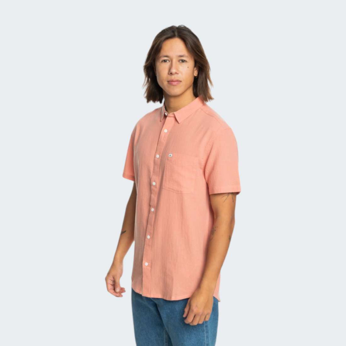 CAMISA QUIKSILVER TIME BOX PEACH PARFAIT